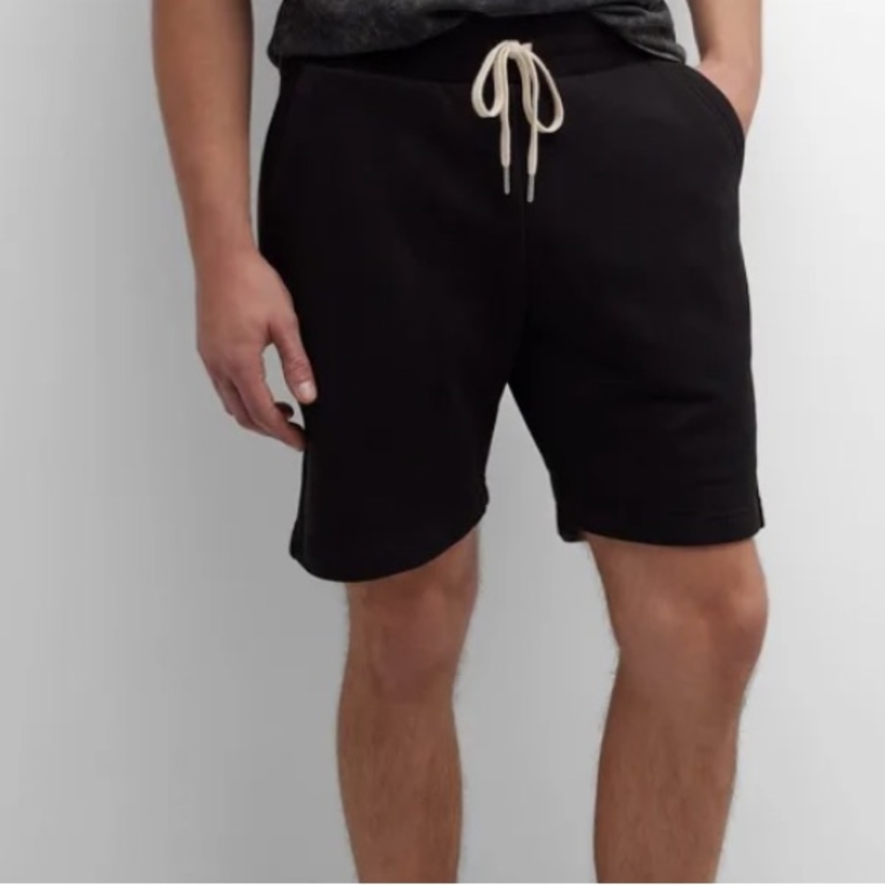 John Elliott Crimson Drawstring Shorts in Black